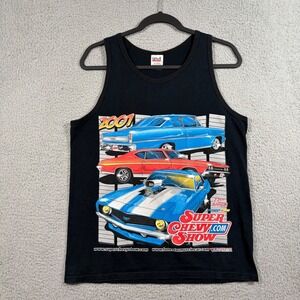 VTG 2007 Super Chevy Show Black Anvil Tank Top Men's Medium Car Show Event Tee